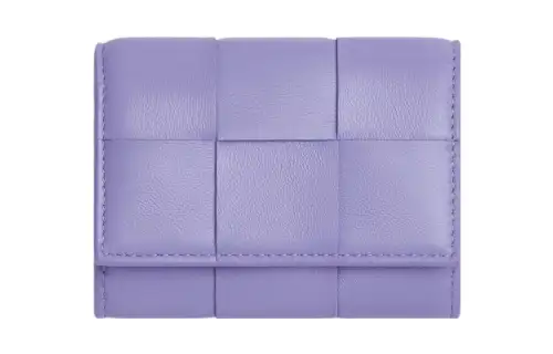 Bottega Veneta Lambskin Envelope Bag, Wallet, Card Holder Women's Purple