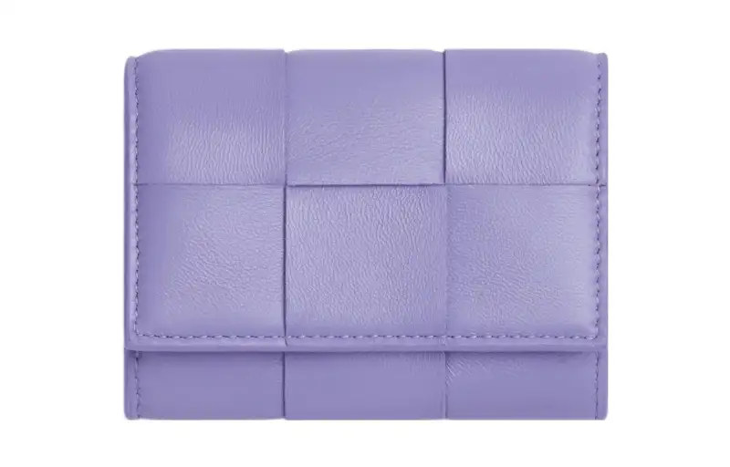 Bottega Veneta Lambskin Envelope Bag, Wallet, Card Holder Women's Purple