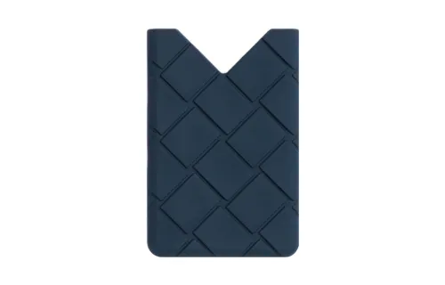 Bottega Veneta Silicone Card Holder Men's Dark Blue