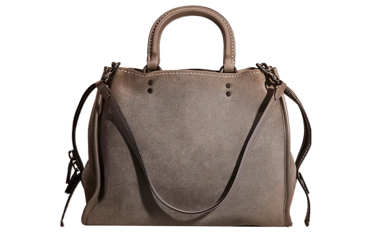 COACH Rogue Suede Handbag Large Women's Heather Gray