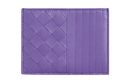 Bottega Veneta Sheepskin Card Holder Women's Purple