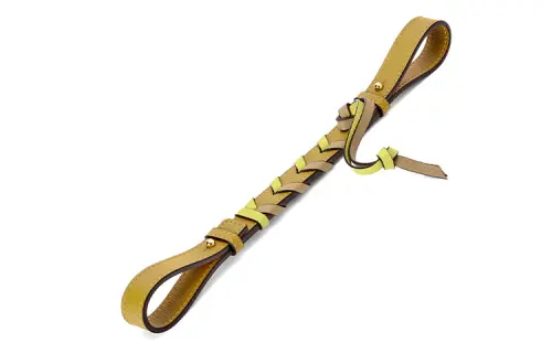 LOEWE Cow Leather Bag Straps Women's Ochre/Laurel Green