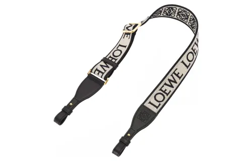 LOEWE Jacquard Fabric With Cow Leather Bag Straps Women's Marine Blue/Black
