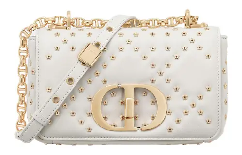 DIOR Caro Lambskin Clutch, Shoulder Bag, Crossbody Bag Small Women's Milk White
