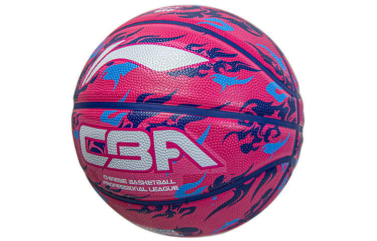 Li Ning Rubber Basketball Rose Red Size 7 Ball Training Unisex