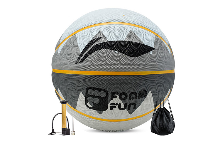 Li Ning Rubber Basketball Gray Size 7 Training Competition Unisex