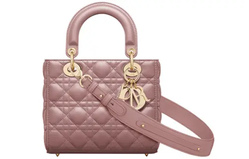 DIOR Lady Dior Sheepskin Handbag Shoulder Bag, Crossbody Bag, Handbag Small Women's Peony Pink