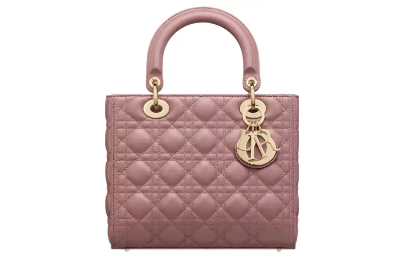 DIOR Lady Dior Sheepskin Handbag Shoulder Bag, Crossbody Bag, Handbag Medium Women's Peony Pink