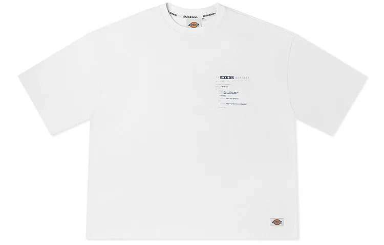 Dickies T Shirts Unisex White Crew Neck Moderate Straight Fit