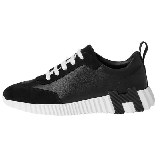 HERMES Bouncing Casual Shoes Women's Low-Top Black