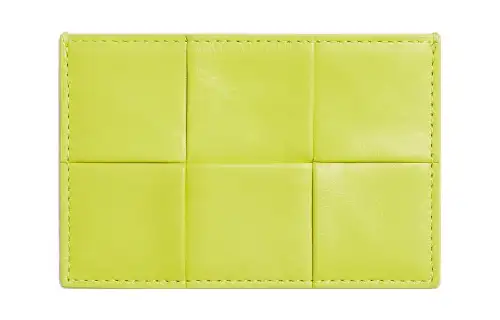 Bottega Veneta Cow Leather Card Holder, Wallet Men's Lemon Kiwi Green