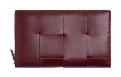 Bottega Veneta Cow Leather Card Holder, Wallet Large Men's Burgundy