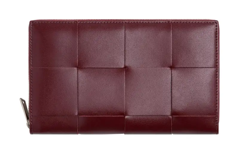 Bottega Veneta Cow Leather Card Holder, Wallet Large Men's Burgundy