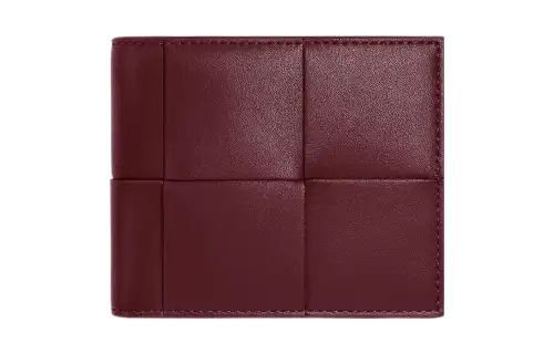 Bottega Veneta Cow Leather Wallet Small Men's Burgundy