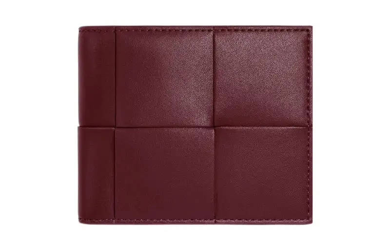 Bottega Veneta Cow Leather Wallet Small Men's Burgundy