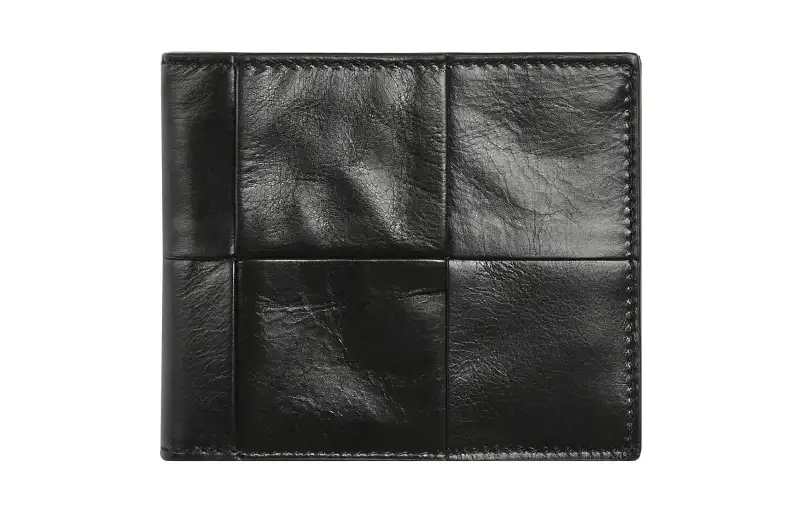 Bottega Veneta Cow Leather With Fabric Wallet Men's Black