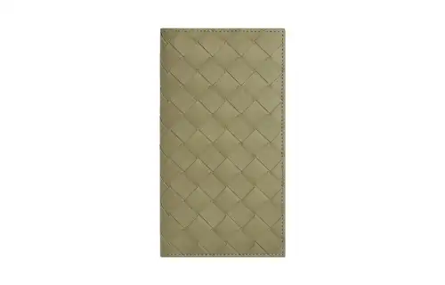 Bottega Veneta Calfskin Wallet Large Men's Lime Gray/Green