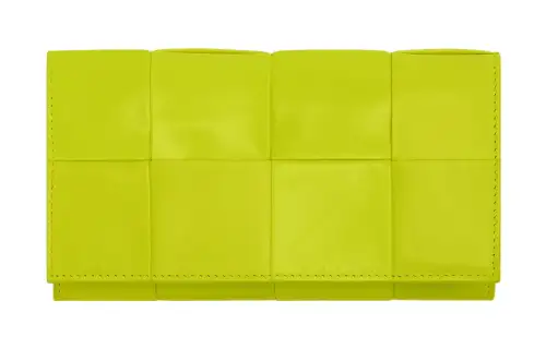 Bottega Veneta Calfskin Wallet Men's Bright Yellow