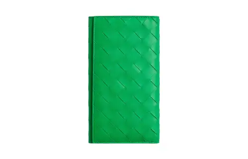 Bottega Veneta Cow Leather Wallet Large Men's Parrot Green