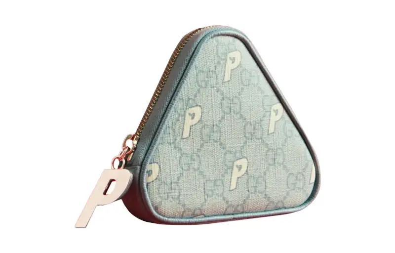 GUCCI PALACE Collaboration Canvas Coin Purse Women's Light Blue