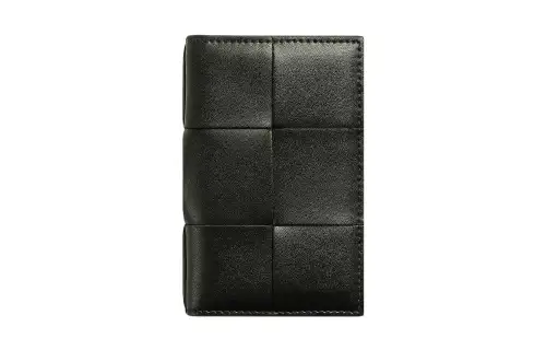Bottega Veneta Cow Leather Wallet, Card Holder Men's Ink Black