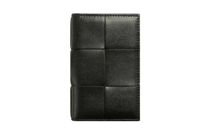 Bottega Veneta Cow Leather Wallet, Card Holder Men's Ink Black