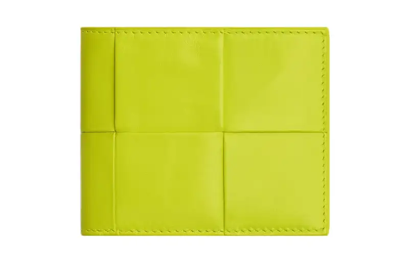 Bottega Veneta Cow Leather Wallet Men's Bright Yellow
