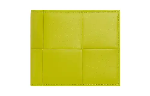 Bottega Veneta Cow Leather Wallet Small Men's Bright Yellow