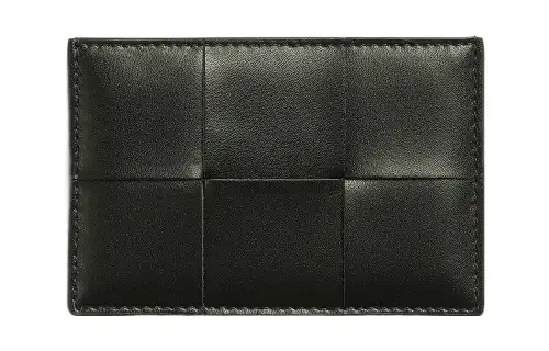 Bottega Veneta Cow Leather Card Holder Men's Ink Black