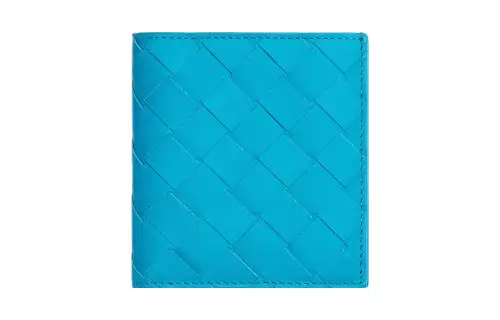 Bottega Veneta Cow Leather Wallet Small Men's Blue