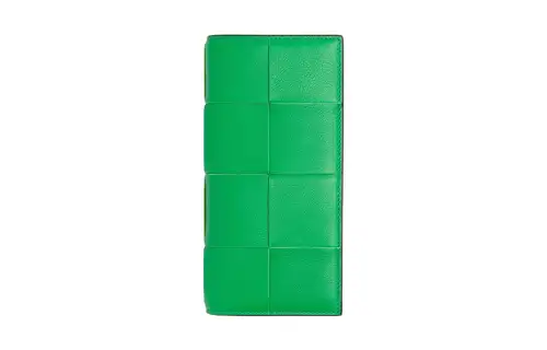 Bottega Veneta Calfskin With Lambskin Wallet Men's Green