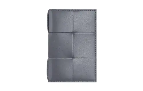 Bottega Veneta Cow Leather Wallet, Card Holder Men's Gray