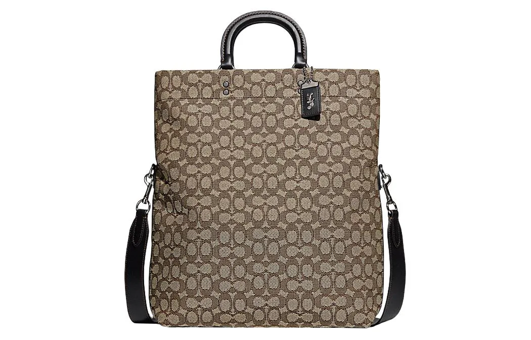 COACH Fabric Tote Bag, Shopping Bag, Handbag, Shoulder Bag, Crossbody Bag Large Men's Brown