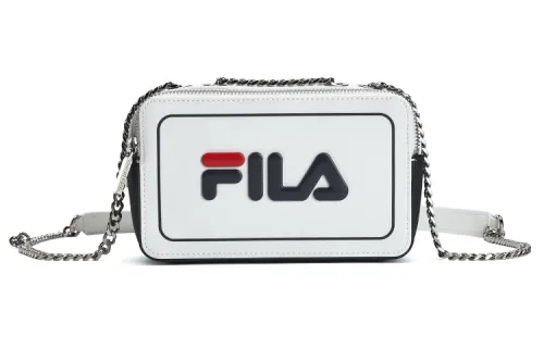 FILA PU Leather Cell Phone Pouch, Shoulder Bag, Crossbody Bag Small Women's Standard White