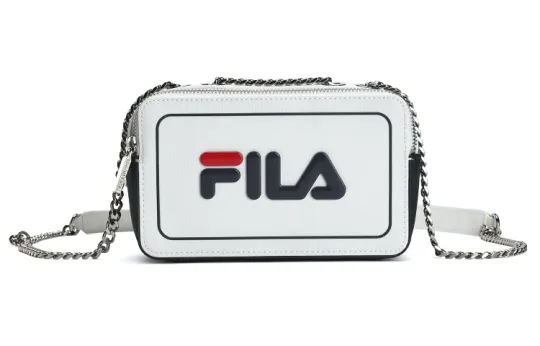 FILA PU Leather Cell Phone Pouch, Shoulder Bag, Crossbody Bag Small Women's Standard White