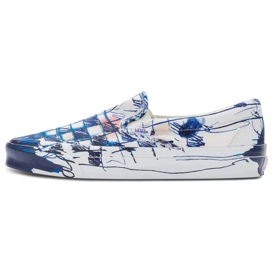 Vans Slip-On Connor Tingley X OG Classic LX 'Checkerboard - White Blue'