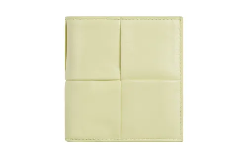 Bottega Veneta Calfskin Wallet Small Men's Light Yellow