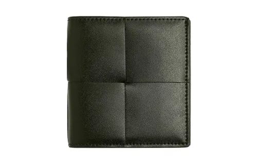 Bottega Veneta Cow Leather Card Holder, Wallet Small Men's Dark Green