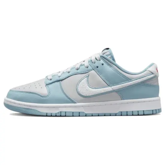 Nike Dunk Low Retro Fleece Swoosh Worn Blue