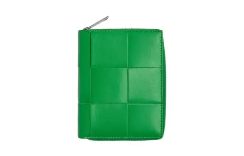 Bottega Veneta Cow Leather Wallet Large Men's Green