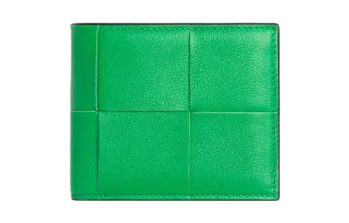 Bottega Veneta Lambskin With Calfskin Wallet Men's Green