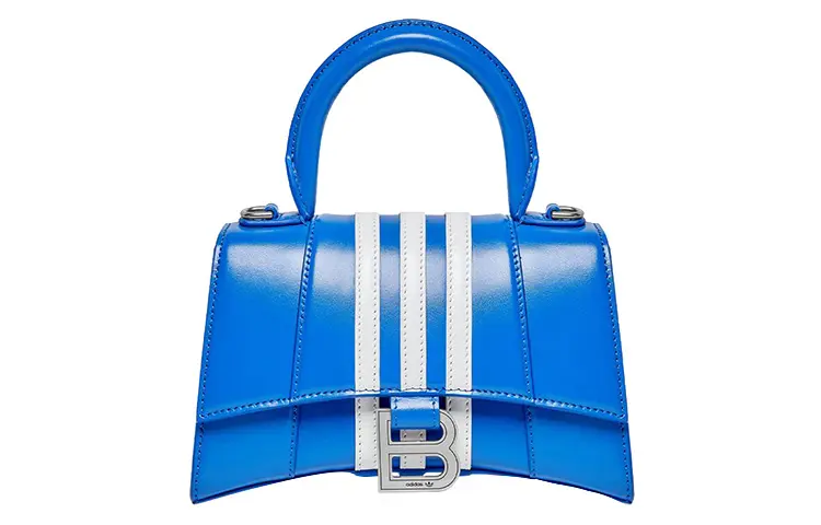 Balenciaga X Adidas Hourglass Xs Box Handbag Blue