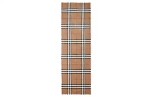 【Previous Season】Exaggerated Check-print fine knit scarf