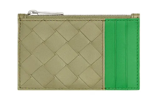 Bottega Veneta Cow Leather Card Holder Men's Lime/Green