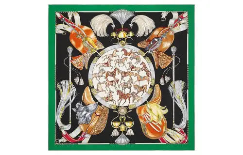 HERMES Cavalcades Silk Scarves Women's