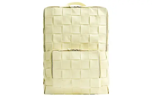 Bottega Veneta Cow Leather Backpack Men's Light Yellow