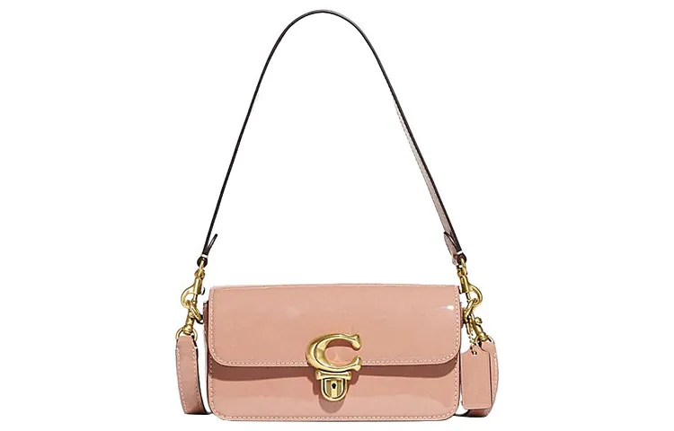 COACH Studio Cow Leather Handbag, Crossbody Bag, Shoulder Bag Small Women's Nude Pink