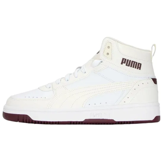 PUMA REBOUND Series Skateboarding Shoes Unisex High-top Beige/White