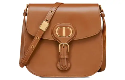 DIOR Bobby Smooth Cow Leather Crossbody Bag, Shoulder Bag Women's Cognac