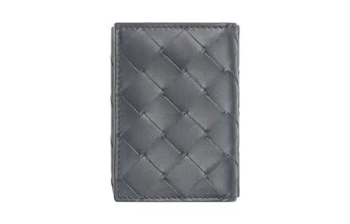 Bottega Veneta Cow Leather Wallet Small Men's Lightning Gray/Pool Blue